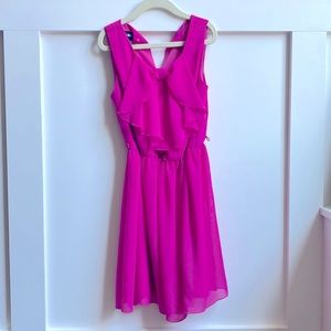 Amy Byer bright pink dress, girls 10, “chiffon” & lined